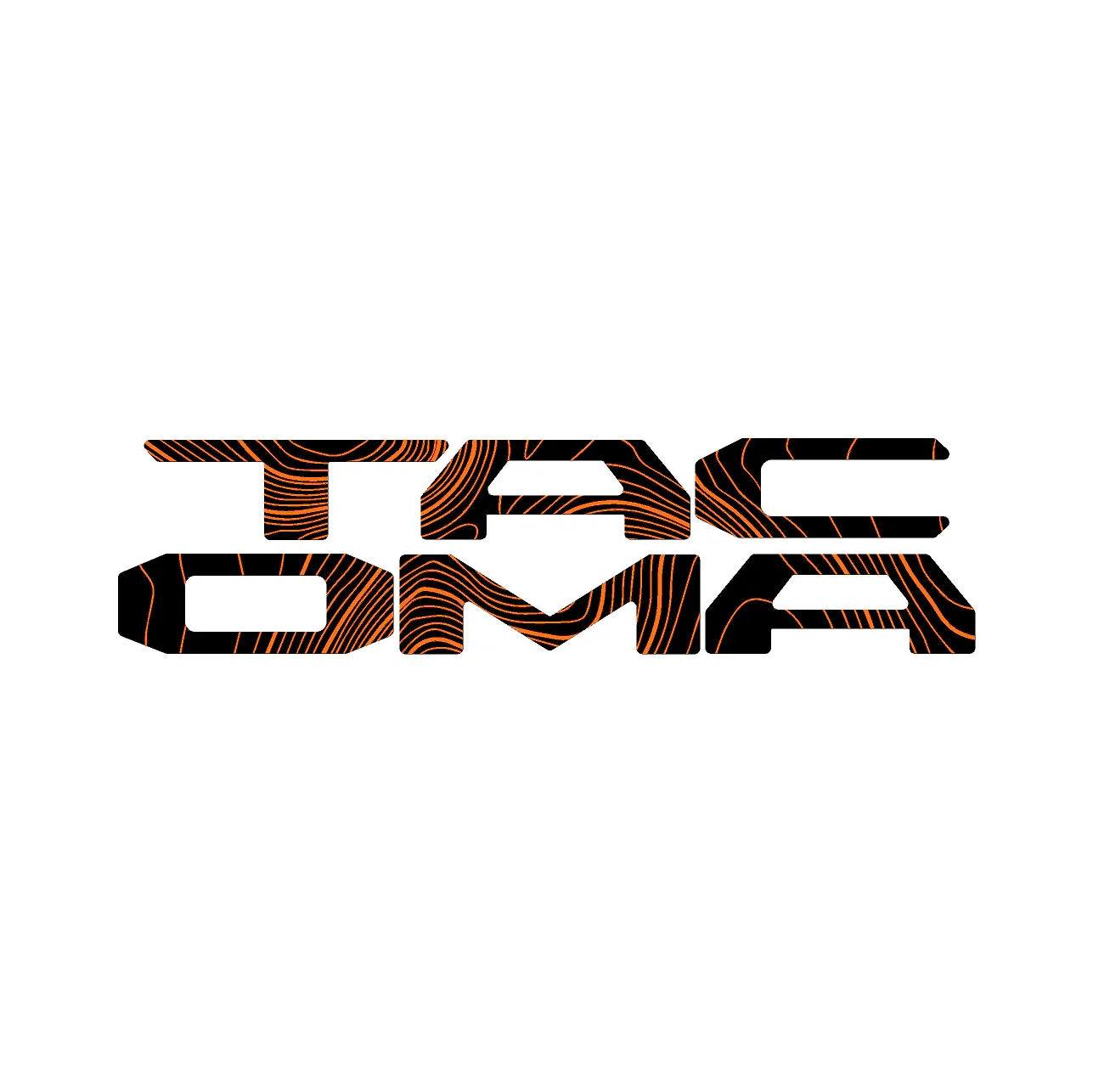 Topographic Map Tailgate Inlay Letters - 2024+ Tacoma StickerFab