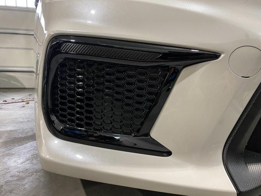 Special Edition Dark Smoke Carbon Fiber JDM DRL Bezel Overlays - 2018-2021 WRX / STI StickerFab