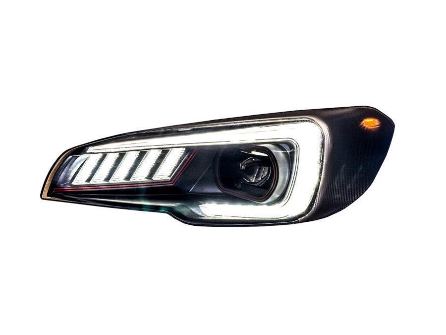 Special Edition Dark Smoke Carbon Fiber SubiSpeed Headlight Overlays - 2015-2021 WRX / STI StickerFab