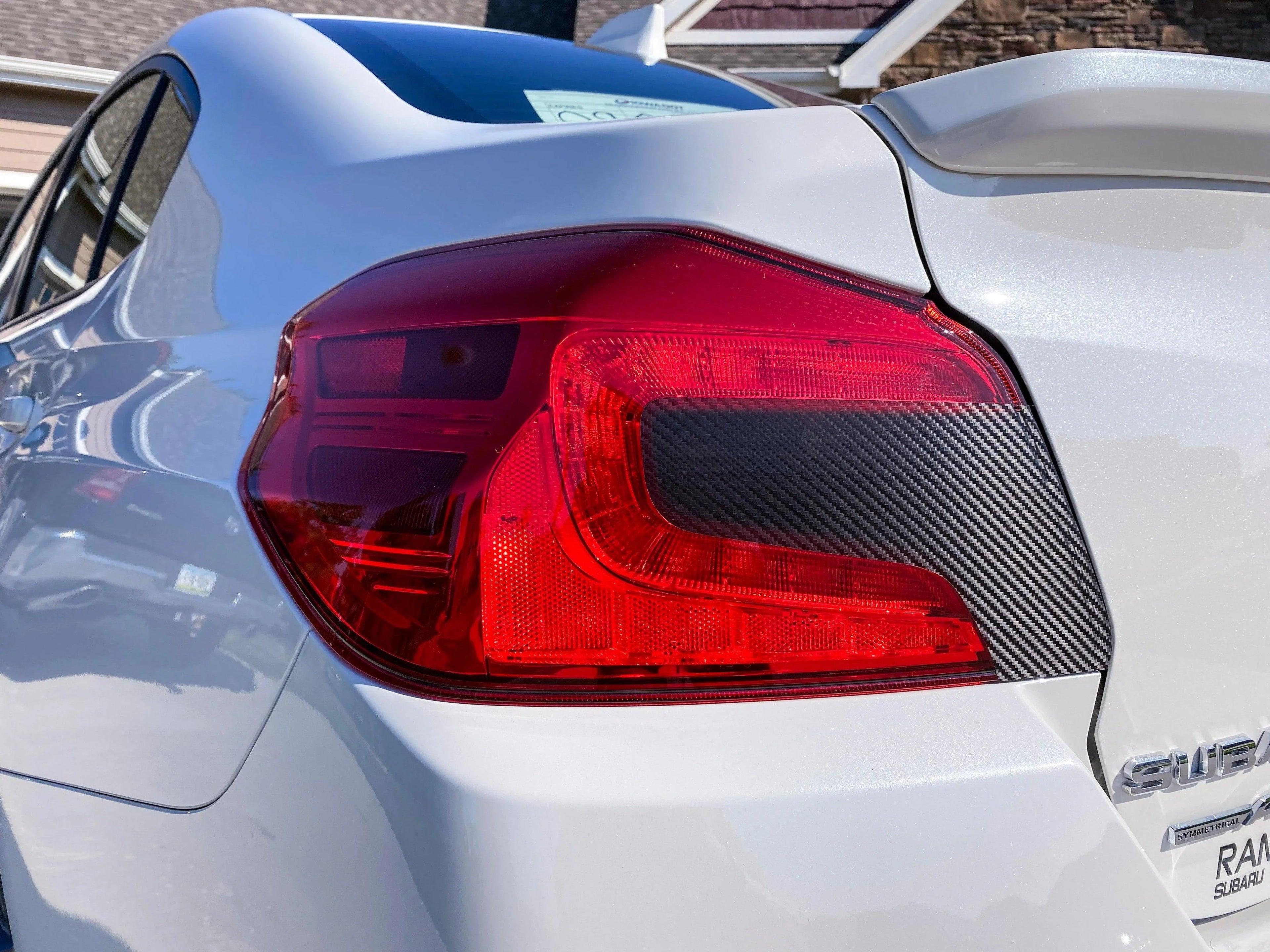 Special Edition Dark Smoke Carbon Fiber Tail Light Overlays - 2015+ WRX / STI StickerFab