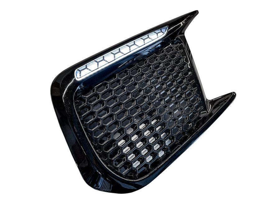 Special Edition Dark Smoke Honeycomb (Hex) JDM DRL Bezel Overlays - 2018-2021 WRX / STI StickerFab
