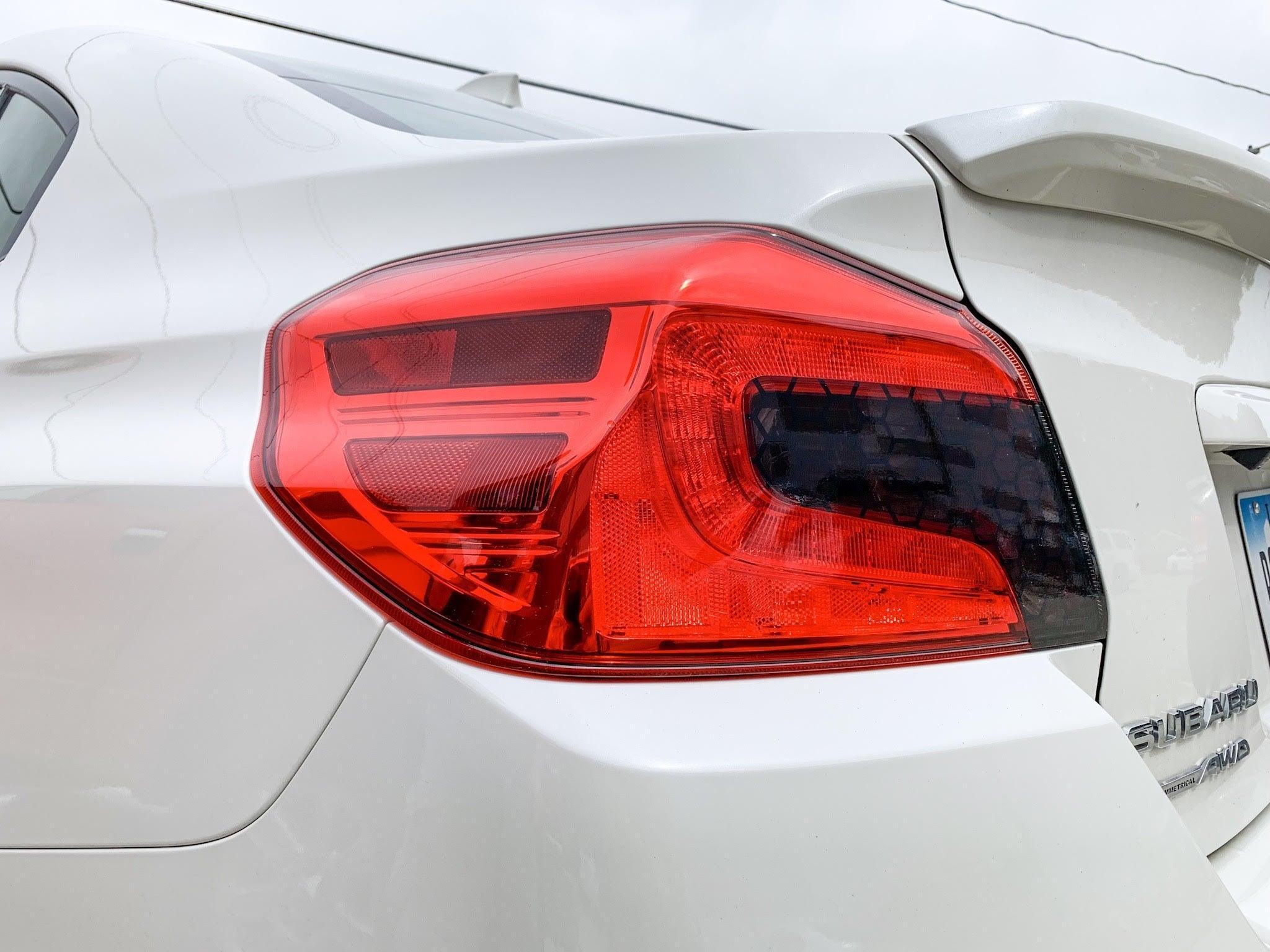 Special Edition Dark Smoke Honeycomb Tail Light Overlays - 2015-2021 WRX / STI StickerFab