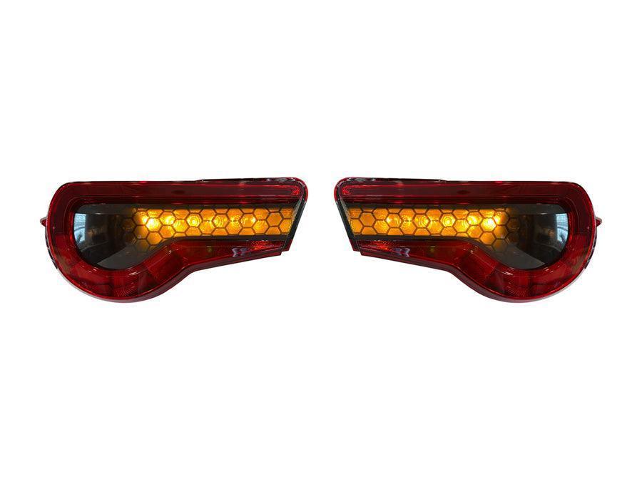 Special Edition Dark Smoke Honeycomb Tail Light Overlays - 2017-2021 Toyota 86 / Subaru BRZ StickerFab