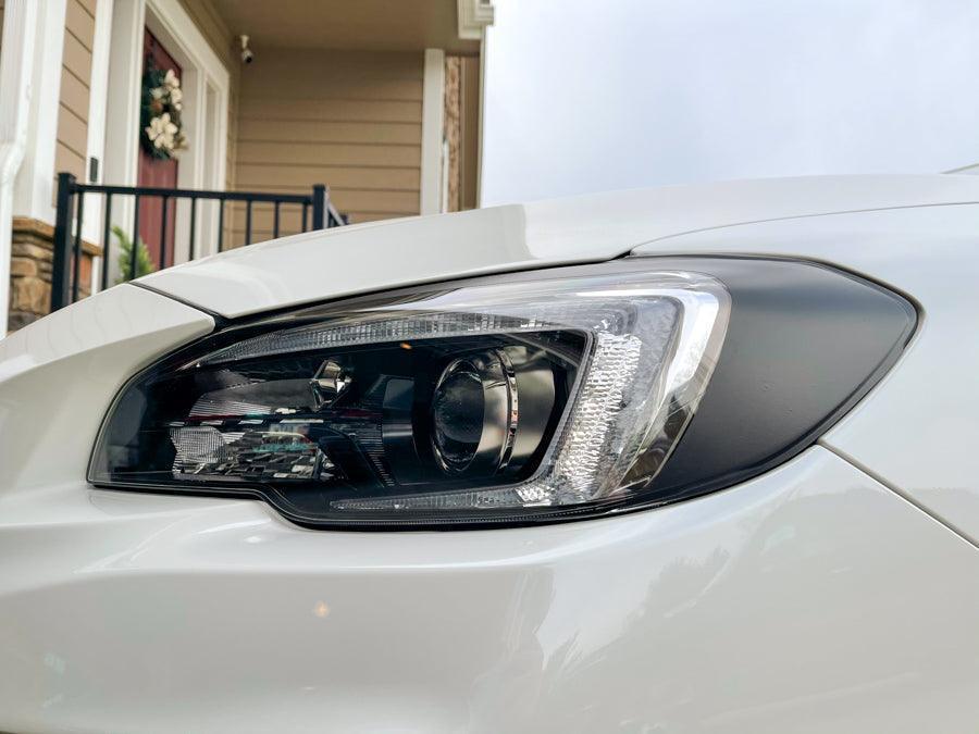 Special Edition Dark Smoke Stealth Headlight Overlays - 2015-2020 WRX / STI StickerFab