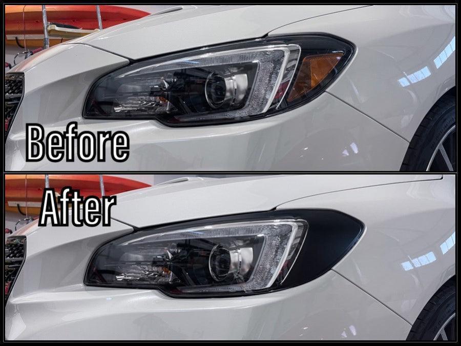 Special Edition Dark Smoke Stealth Headlight Overlays - 2015-2020 WRX / STI StickerFab