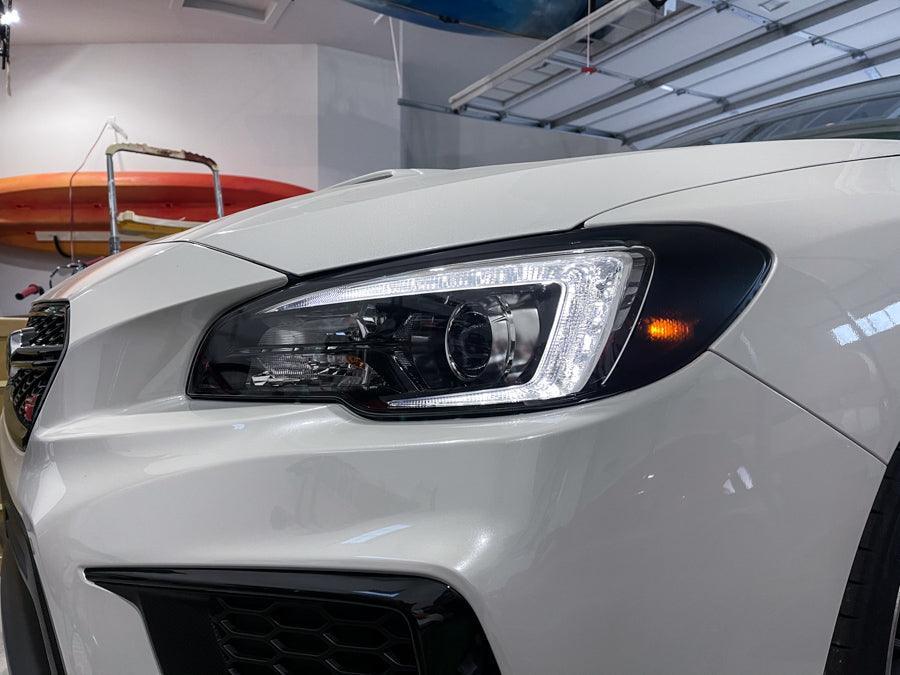 Special Edition Dark Smoke Stealth Headlight Overlays - 2015-2020 WRX / STI StickerFab