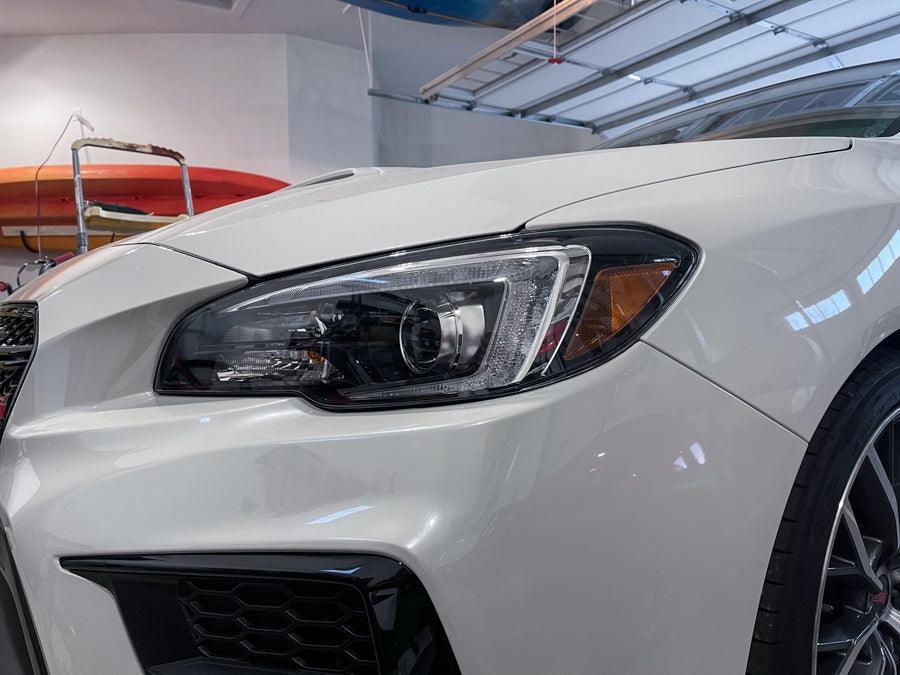 Special Edition Dark Smoke Stealth Headlight Overlays - 2015-2020 WRX / STI StickerFab