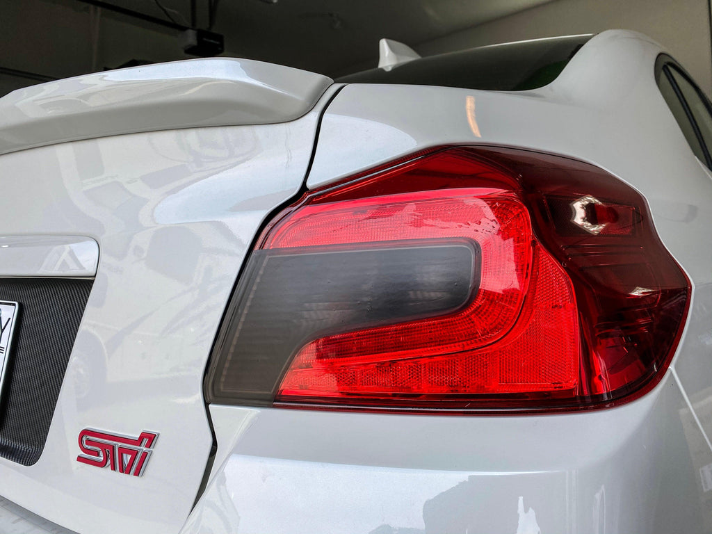 Special Edition Dark Smoke Stealth Tail Light Overlays - 2015+ WRX / STI StickerFab
