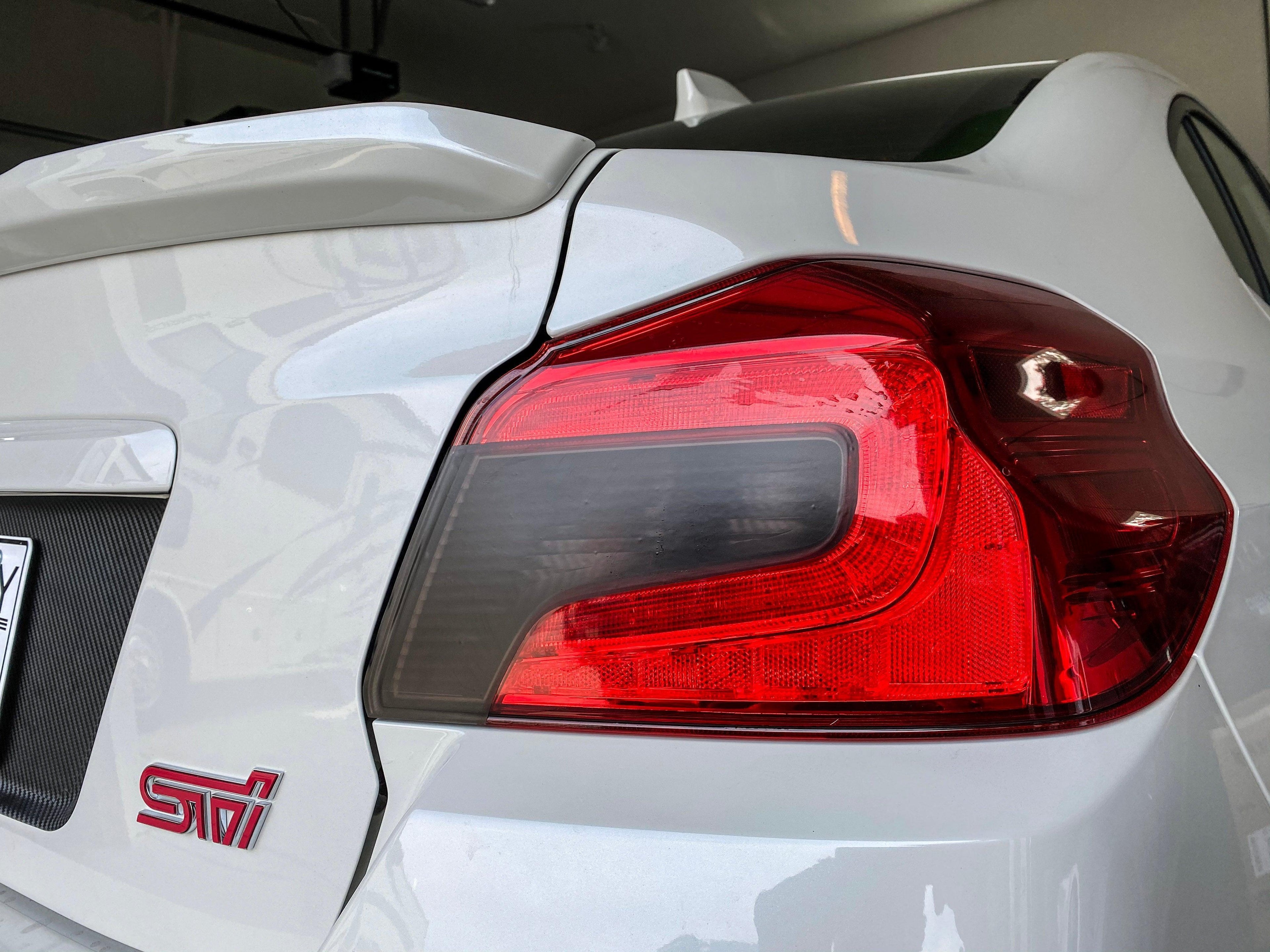 Special Edition Dark Smoke Stealth Tail Light Overlays - 2015+ WRX / STI StickerFab