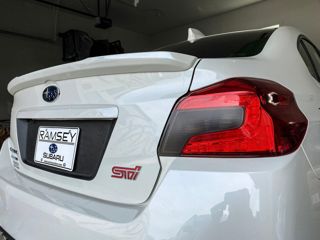 Special Edition Dark Smoke Stealth Tail Light Overlays - 2015+ WRX / STI StickerFab