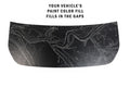 Stealth Black Arches National Park Topographic Map Hood Overlay (Printed Series) - 2021+ Bronco StickerFab