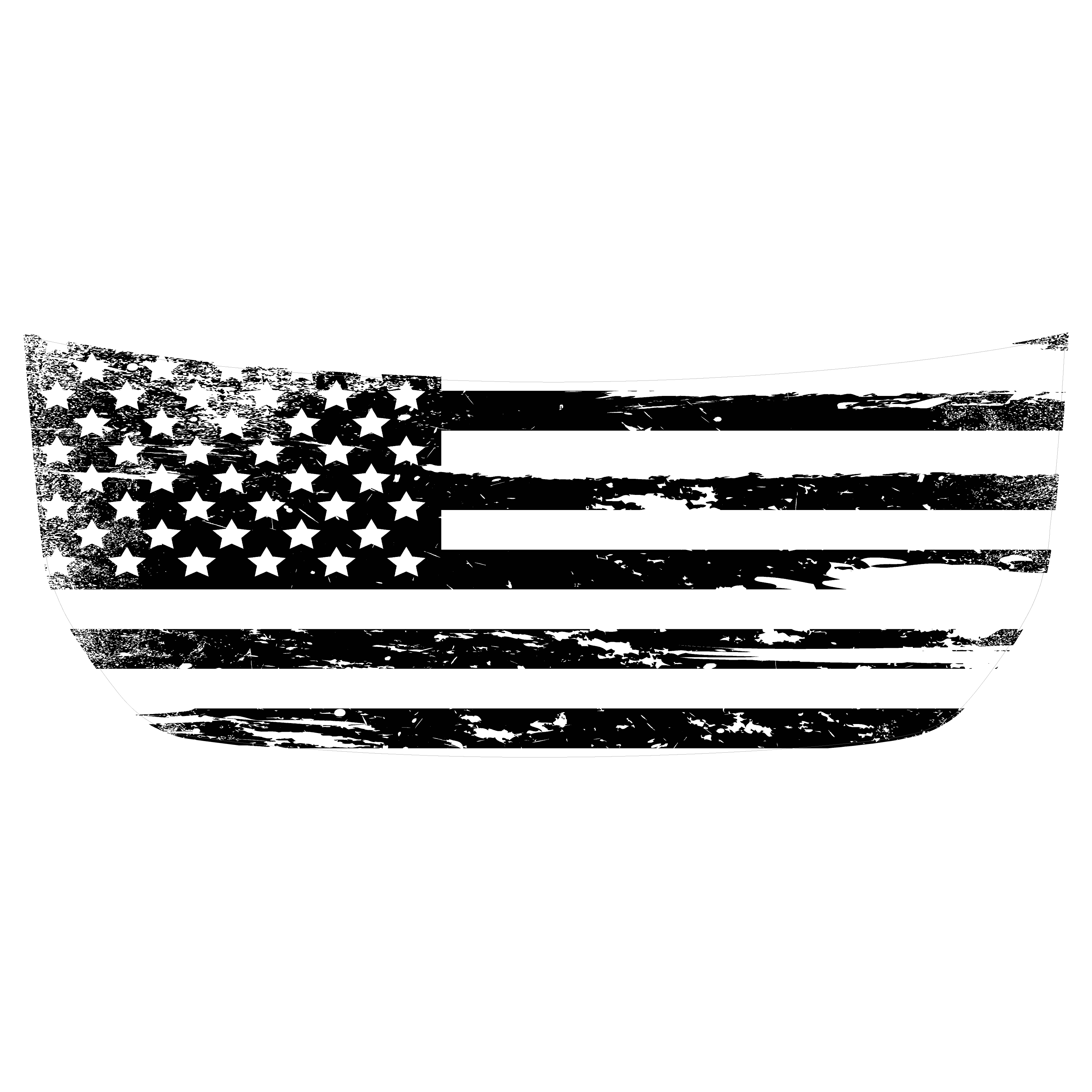 Stealth Clear American Flag Hood Overlay - 2021+ Bronco StickerFab