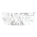 Stealth Clear Badlands Topographic Map Hood Overlay - 2021+ Bronco StickerFab