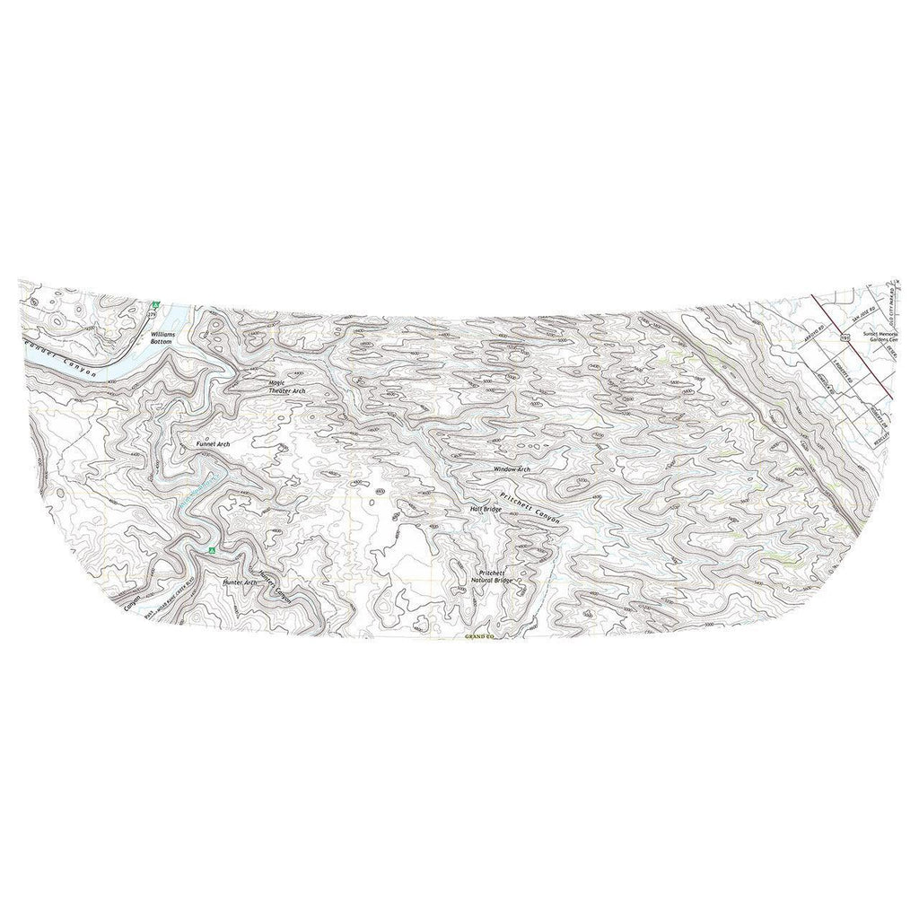 Stealth Clear Moab Topographic Map Hood Overlay - 2021+ Bronco StickerFab