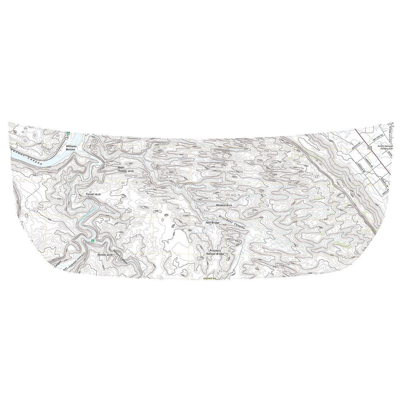 Stealth Clear Moab Topographic Map Hood Overlay - 2021+ Bronco StickerFab