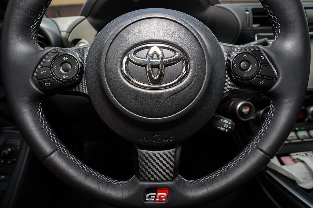 Steering Wheel Controls + Lower Spoke 3D Carbon Overlays - 2022+ BRZ / GR86 StickerFab