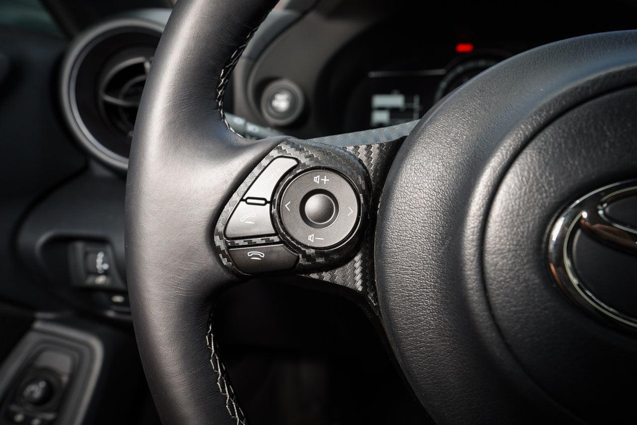 Steering Wheel Controls + Lower Spoke 3D Carbon Overlays - 2022+ BRZ / GR86 StickerFab