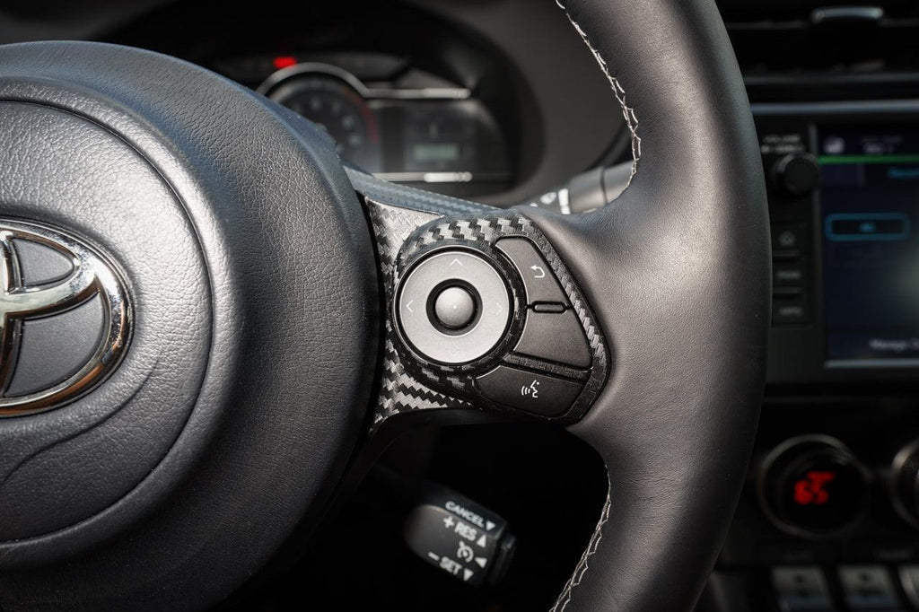 Steering Wheel Controls + Lower Spoke 3D Carbon Overlays - 2022+ BRZ / GR86 StickerFab