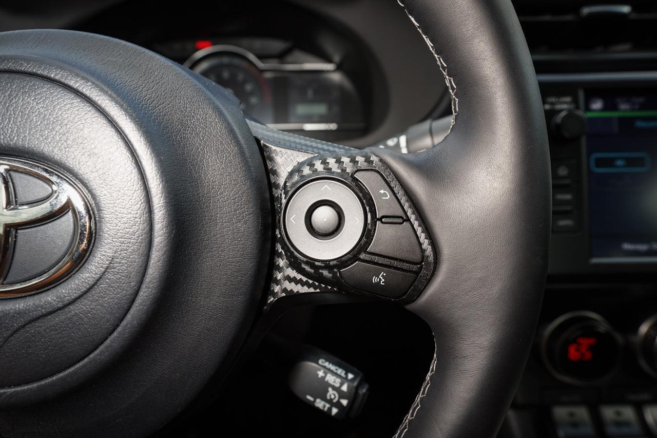 Steering Wheel Controls + Lower Spoke 3D Carbon Overlays - 2022+ BRZ / GR86 StickerFab