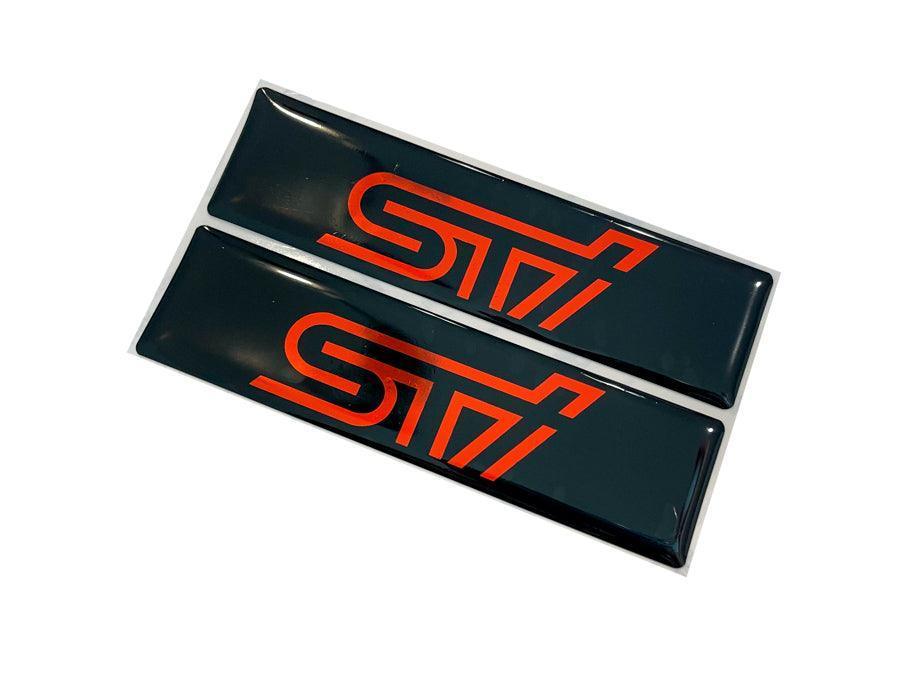 STI Logo Emblems for Weathertech All Weather Floor Mats (Pair) StickerFab