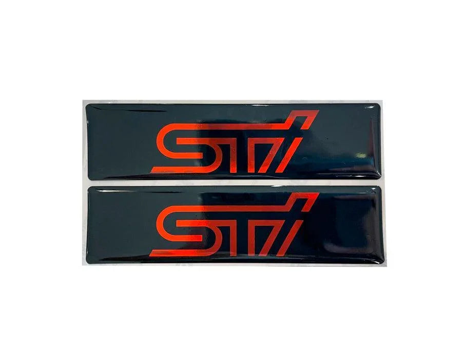 STI Logo Emblems for Weathertech All Weather Floor Mats (Pair) StickerFab