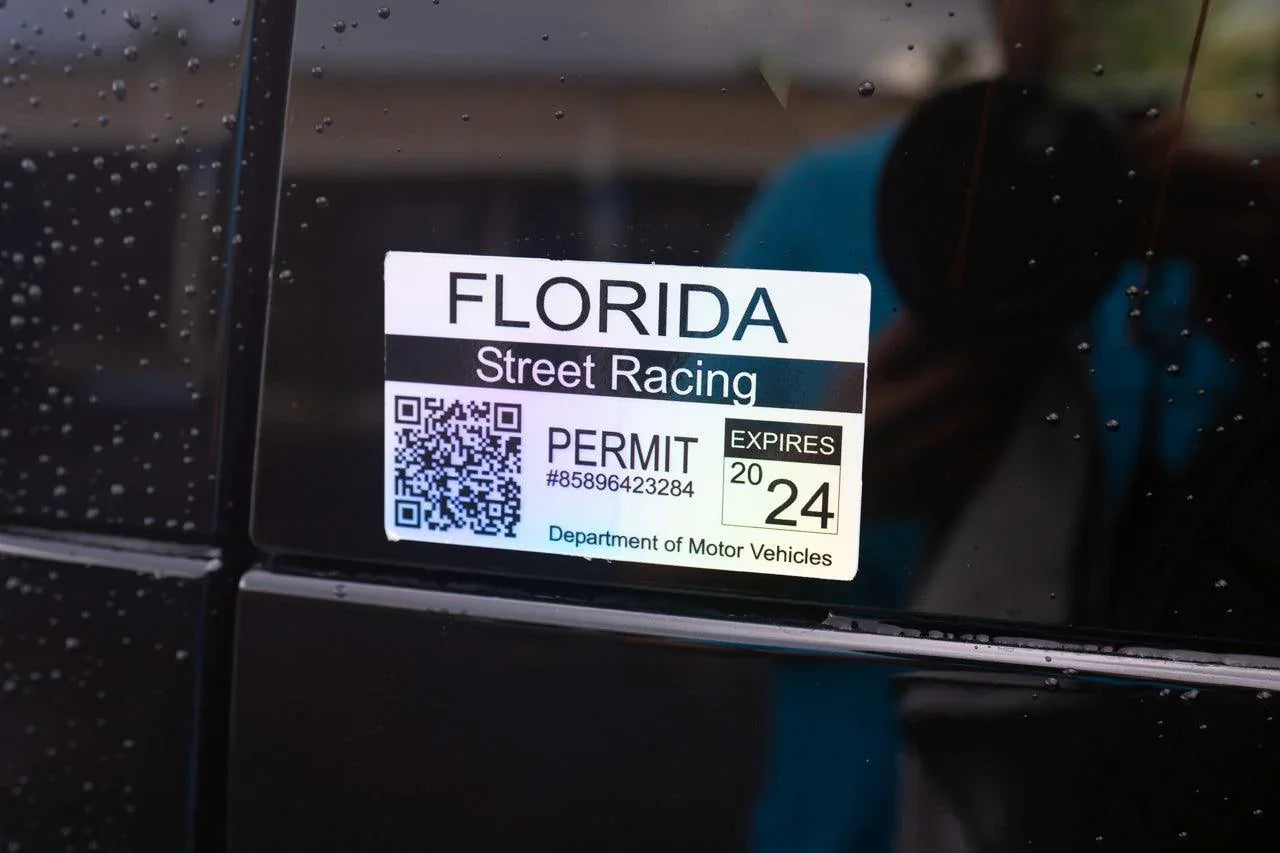 Street Racing Permit Sticker 3.5" - All States StickerFab
