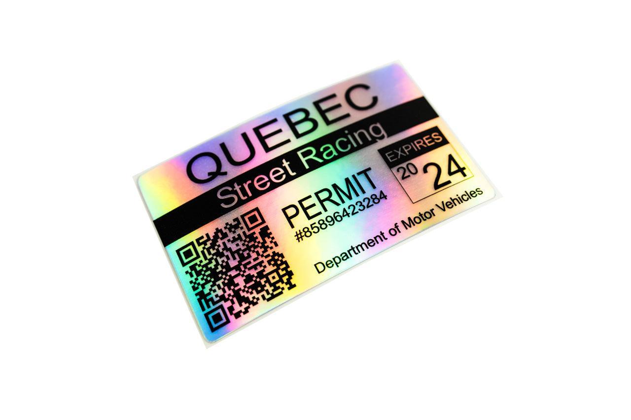 Street Racing Permit Sticker 3.5" - Canada All Provinces StickerFab