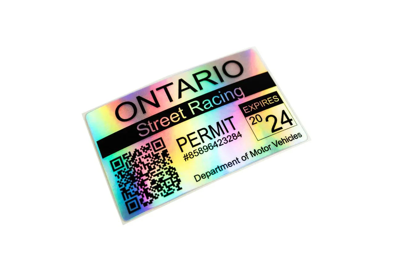 Street Racing Permit Sticker 3.5" - Canada All Provinces StickerFab