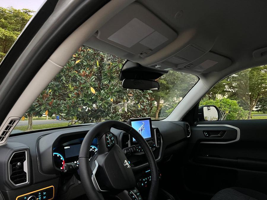Sun Visor Warning Overlays - 2021+ Bronco Sport StickerFab