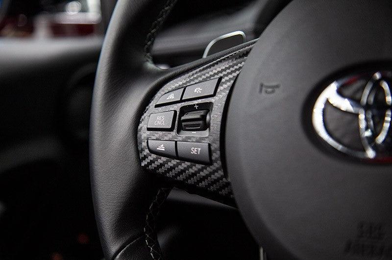 "Supra" Steering Wheel Trim Overlays (Full Set) - 2020+ Supra StickerFab