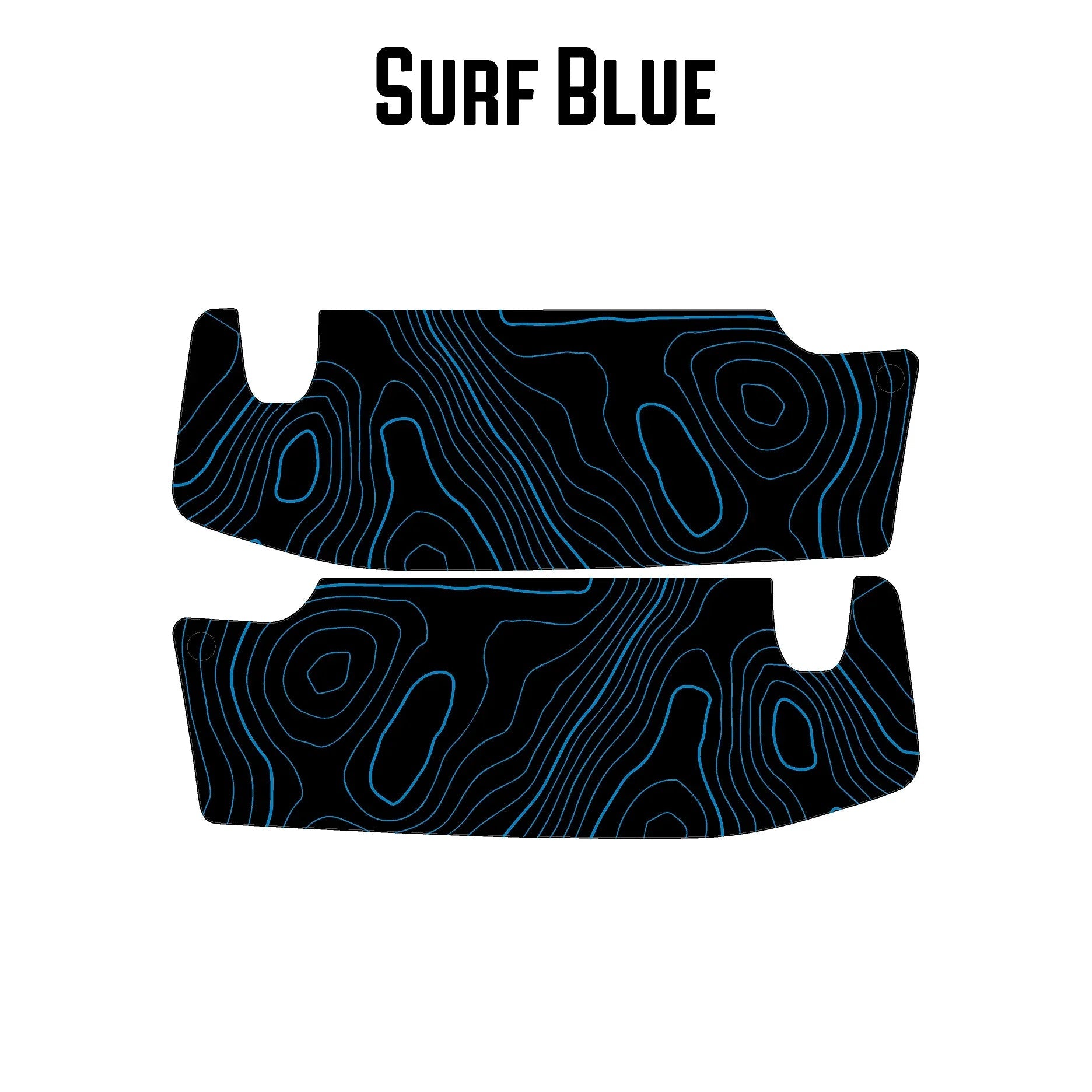 Topographic Map Sun Visor Overlays - 2018+ Wrangler JL / Gladiator JT StickerFab