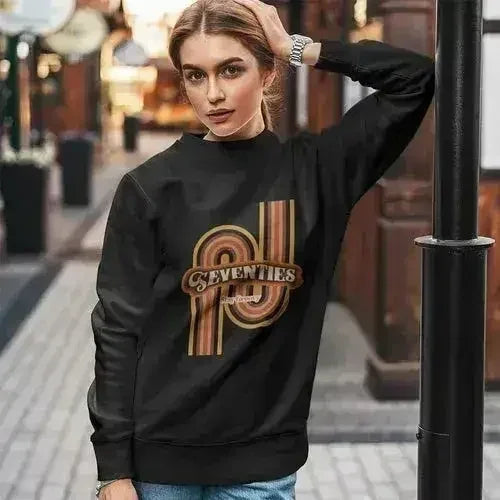 70's Retro Sweatshirt - Vintage Loose Fit Crewneck | Femstylo Femstylo