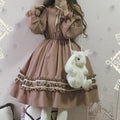 Retro Sweet Lolita Dress – Lace Trim Bowknot Vintage Style Kawaii Stop