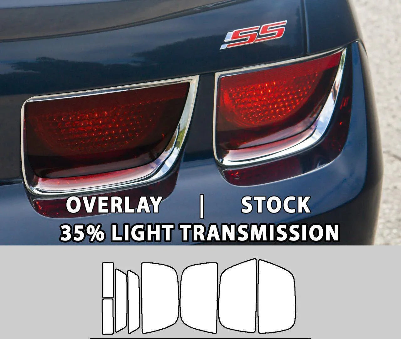 Tail Light Overlay / Blackout Kit 10pc - 2010-2013 Chevrolet Camaro StickerFab