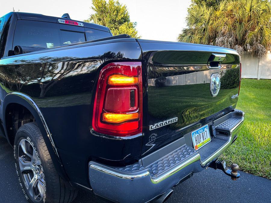 Tail Light Overlays - 2019-2022 RAM 1500 (w/ Blind Spot and Cross Path Detection) StickerFab