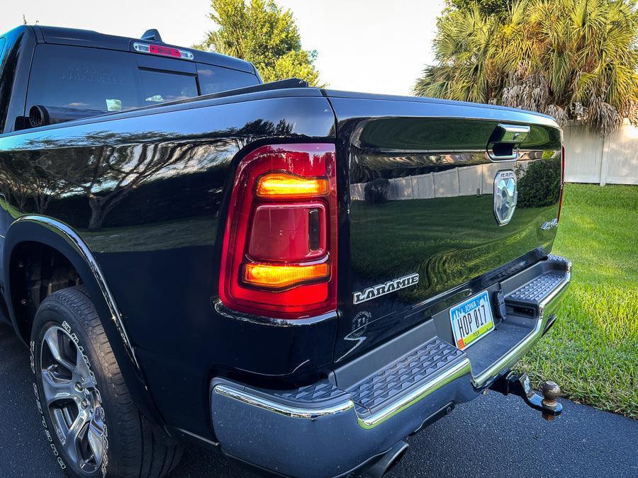 Tail Light Overlays - 2019-2022 RAM 1500 (w/ Blind Spot and Cross Path Detection) StickerFab