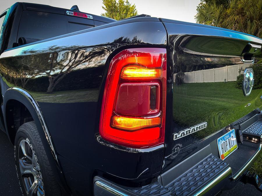Tail Light Overlays - 2019-2022 RAM 1500 (w/ Blind Spot and Cross Path Detection) StickerFab