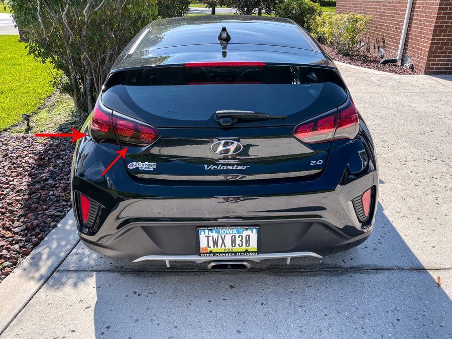 Taillight Overlays - 2018-2022 Hyundai Veloster StickerFab