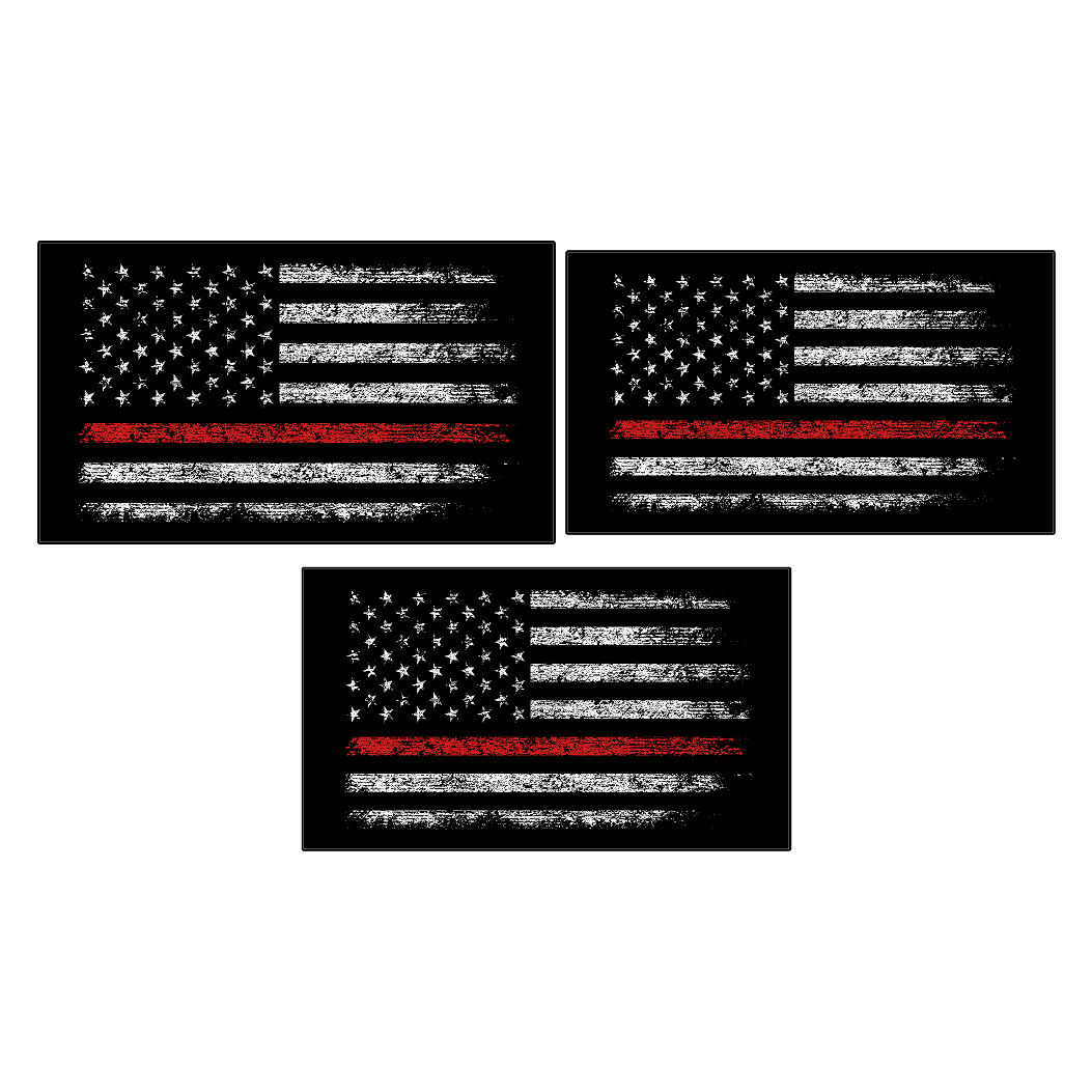 Sun Visor Airbag Label Distressed American Flag Overlays - 2024+ Tacoma StickerFab