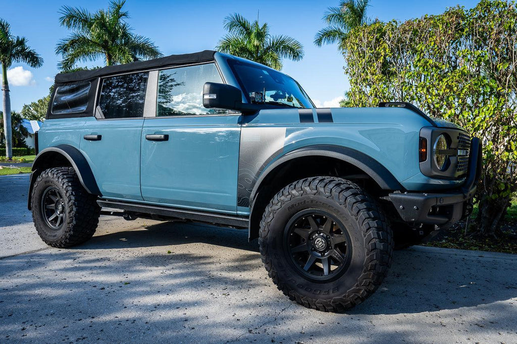 Topo American Flag Fender Overlays - 2021+ Bronco StickerFab