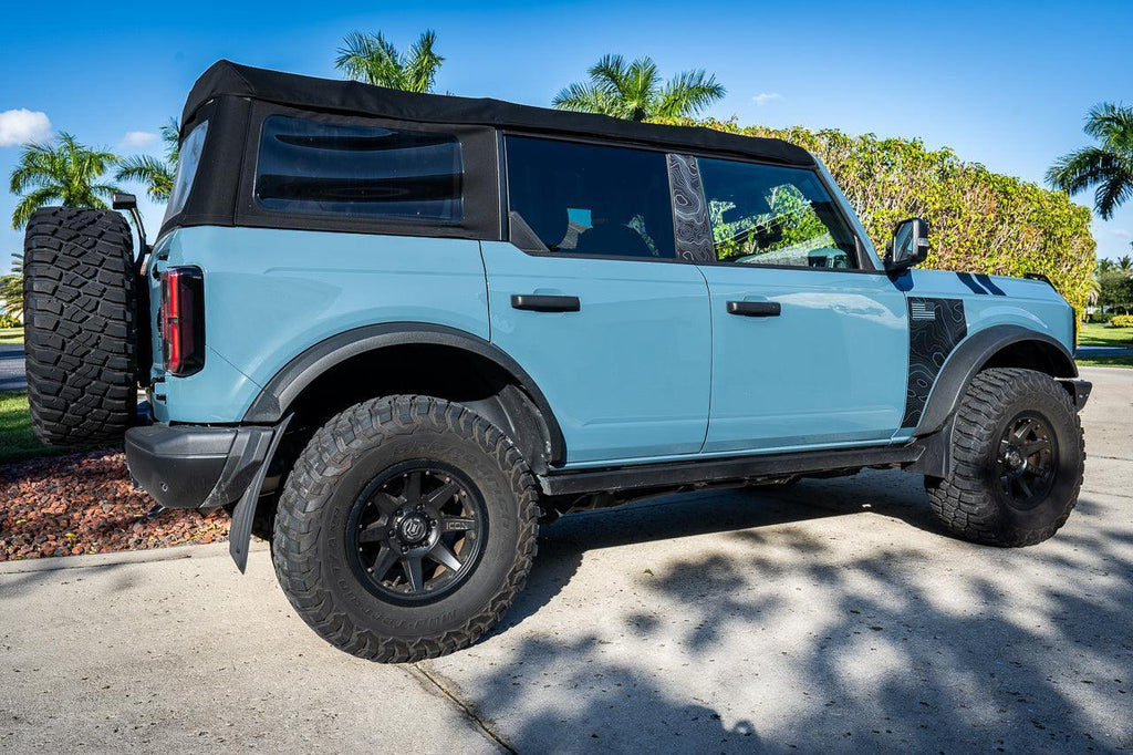 Topo American Flag Fender Overlays - 2021+ Bronco StickerFab