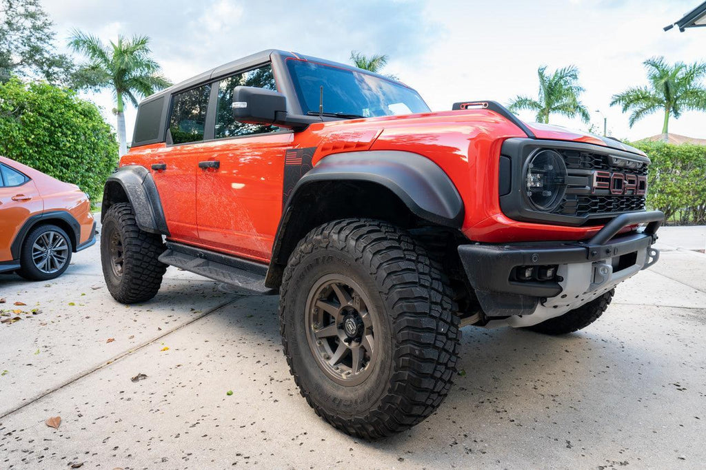 Topo American Flag Fender Overlays (Clear) - 2022+ Bronco Raptor StickerFab
