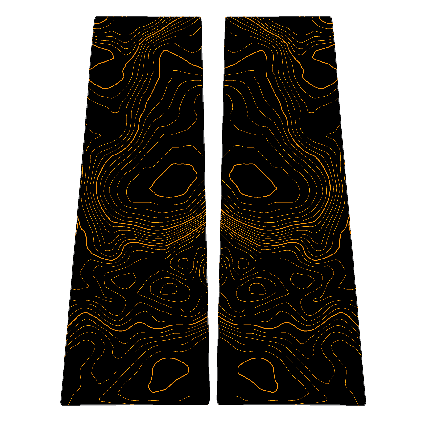 Topographic B Pillar Overlays - 2024+ Ranger StickerFab