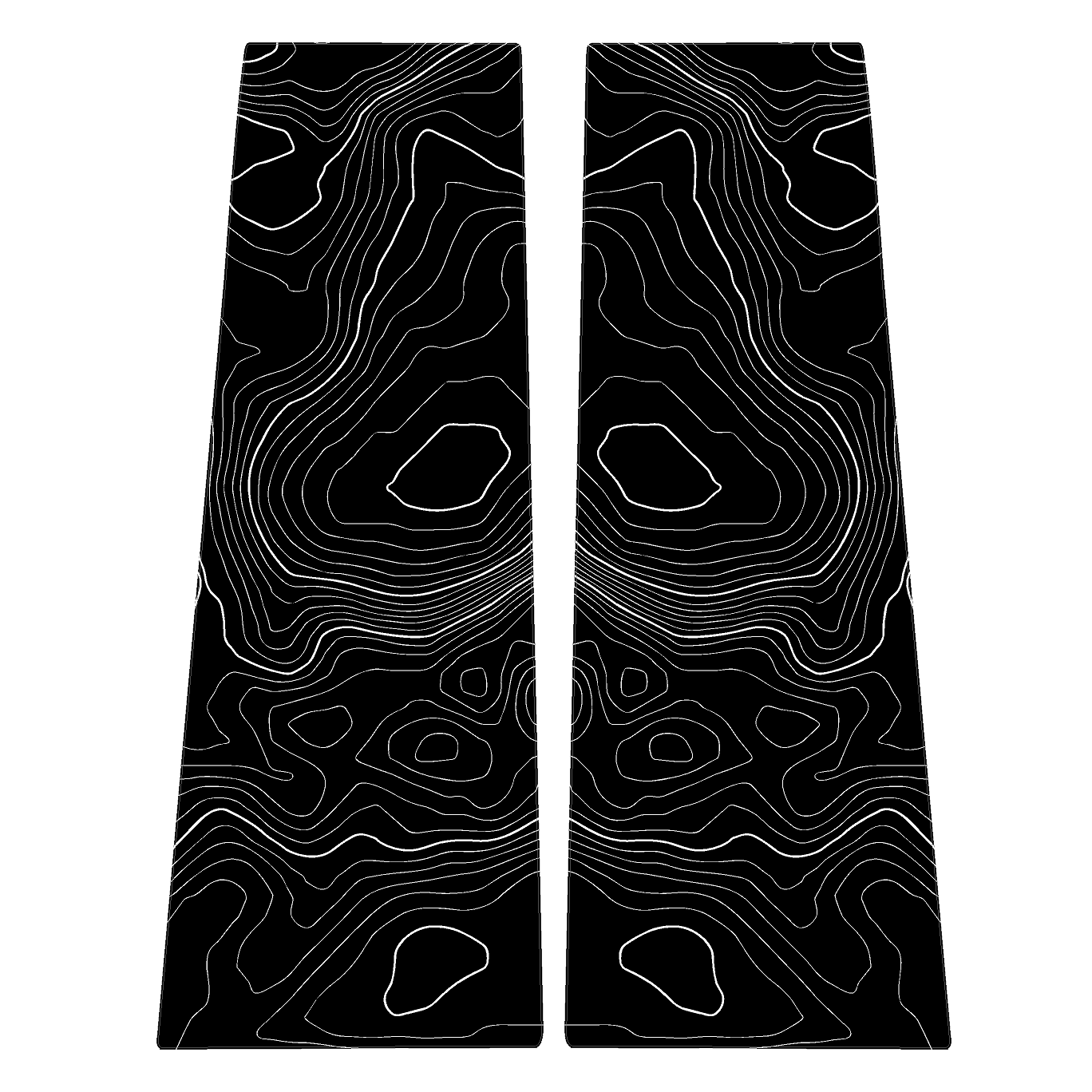 Topographic B Pillar Overlays - 2024+ Ranger StickerFab