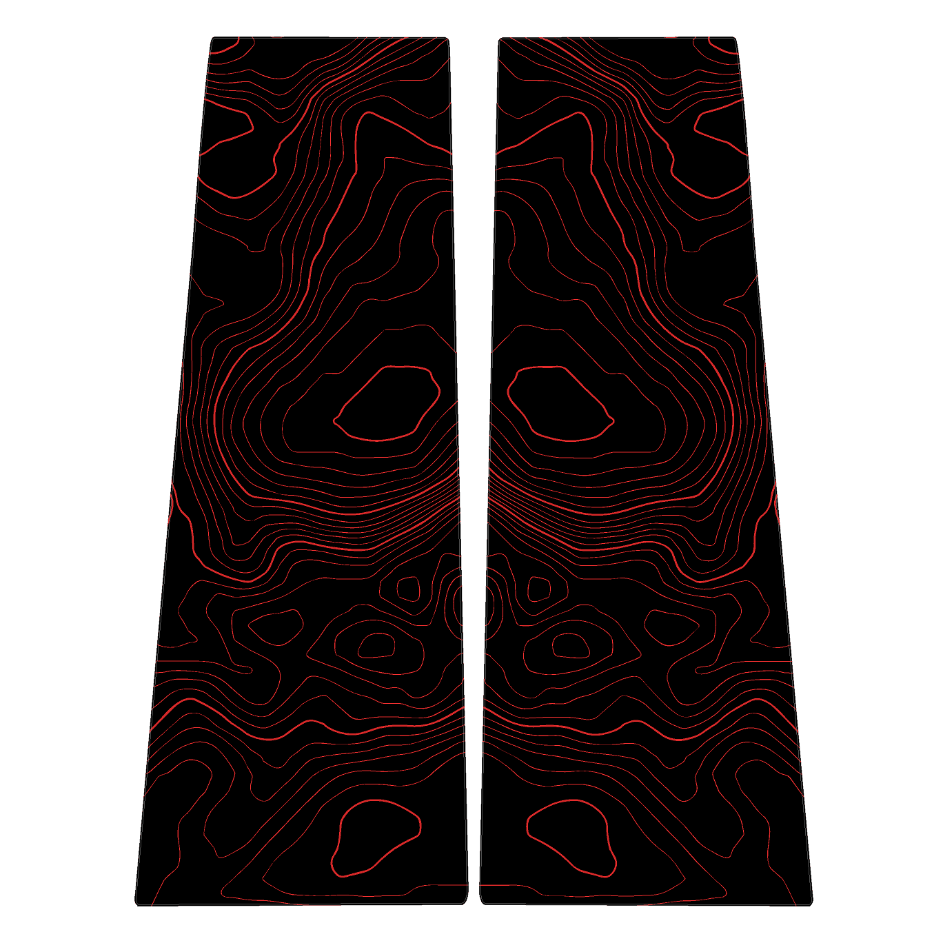Topographic B Pillar Overlays - 2024+ Ranger StickerFab