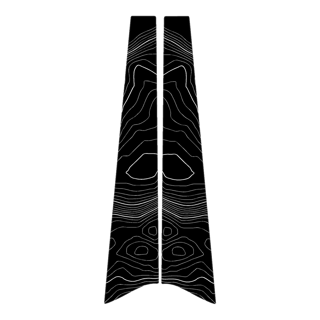 Topographic B Pillar Overlays - 2024+ Ranger StickerFab