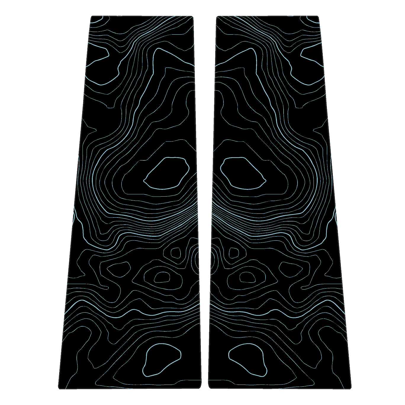 Topographic B Pillar Overlays - 2024+ Ranger StickerFab