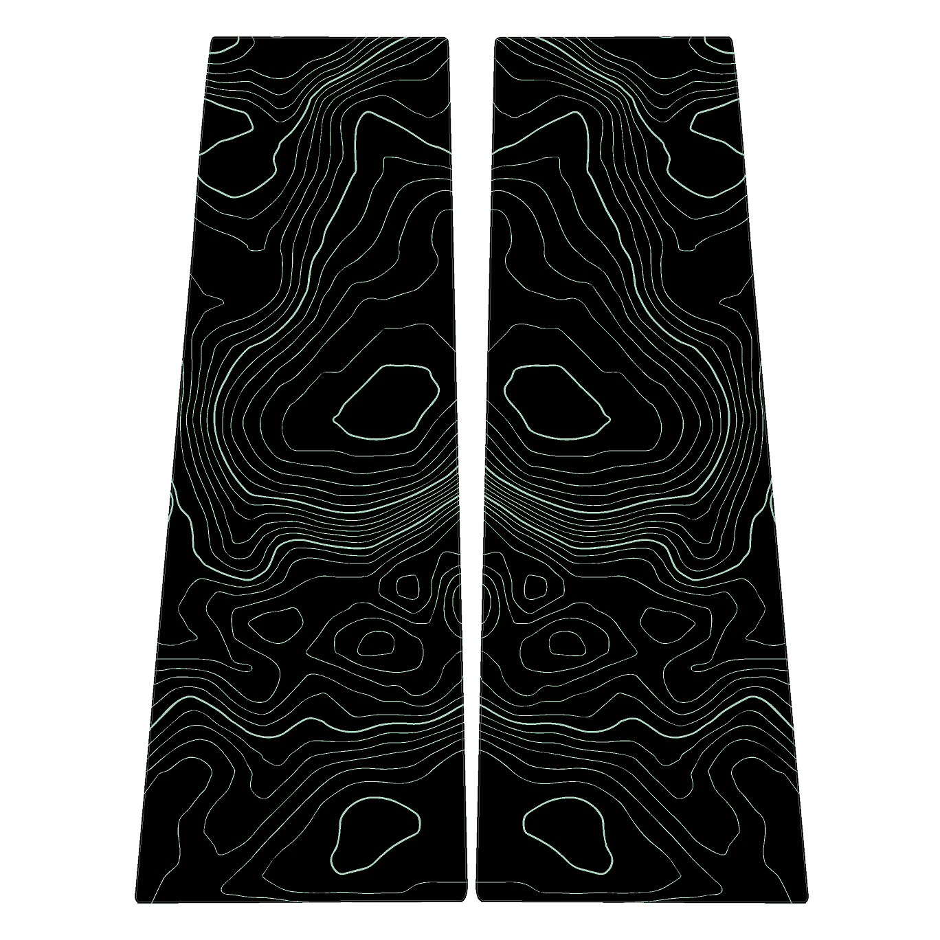 Topographic B Pillar Overlays - 2024+ Ranger StickerFab
