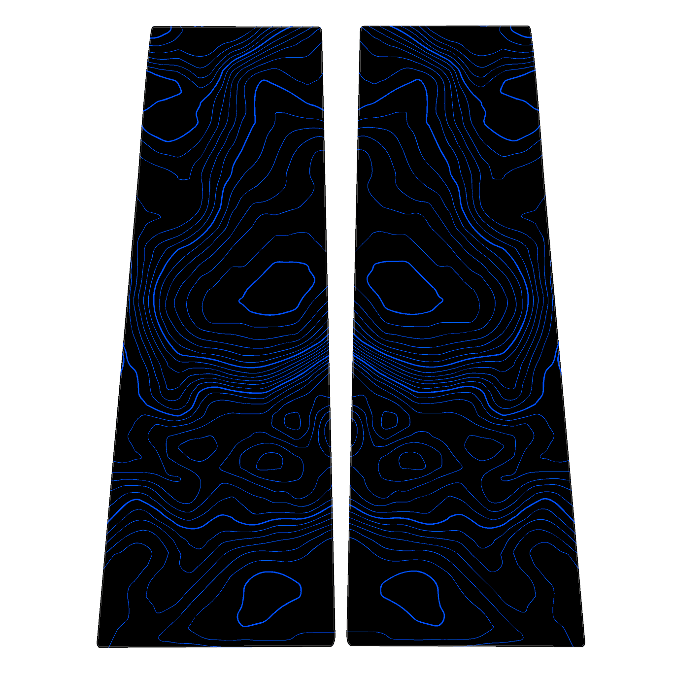 Topographic B Pillar Overlays - 2024+ Ranger StickerFab