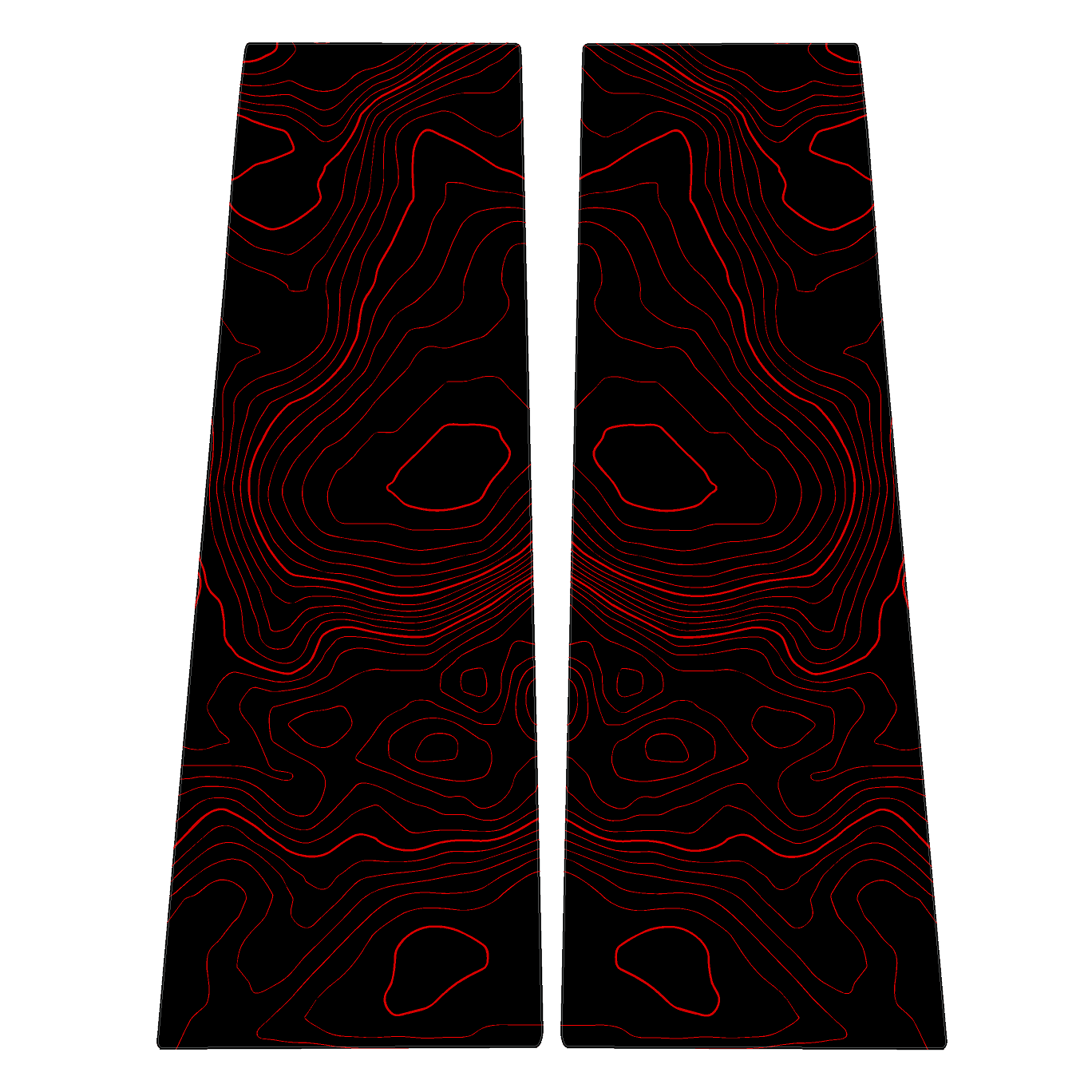 Topographic B Pillar Overlays - 2024+ Ranger StickerFab